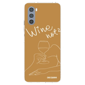 Picasee διαφανής θήκη σιλικόνης Motorola Moto G62 - Wine not