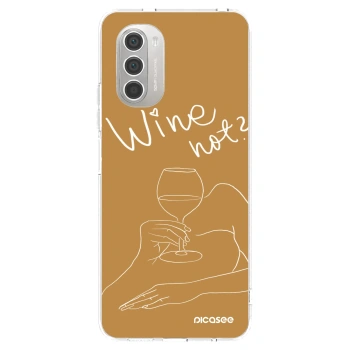 Picasee διαφανής θήκη σιλικόνης Motorola Moto G51 - Wine not