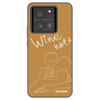 Picasee Μαύρη θήκη σιλικόνης για Xiaomi 13T Pro - Wine not