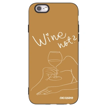 Picasee Μαύρη θήκη σιλικόνης για Apple iPhone 6/6S - Wine not