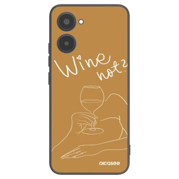 Picasee Μαύρη θήκη σιλικόνης για Realme 10 4G - Wine not
