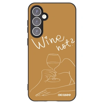 Picasee Μαύρη θήκη σιλικόνης για Samsung Galaxy S23 FE S711B - Wine not