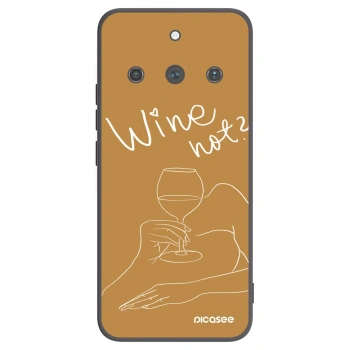 Picasee Μαύρη θήκη σιλικόνης για Realme 11 Pro+ - Wine not