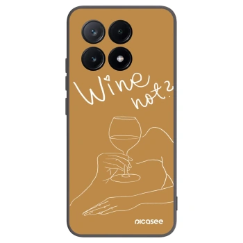 Picasee Μαύρη θήκη σιλικόνης για Xiaomi Poco X6 Pro - Wine not