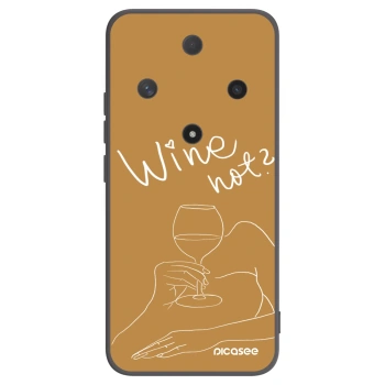 Picasee Μαύρη θήκη σιλικόνης για Honor Magic6 Lite 5G - Wine not