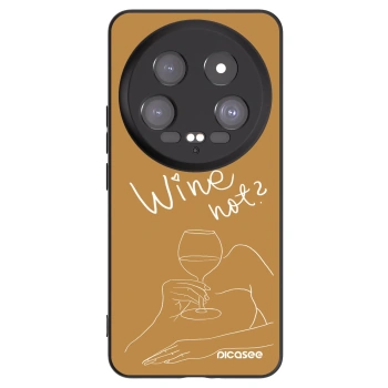 Picasee Μαύρη θήκη σιλικόνης για Xiaomi 14 Ultra - Wine not