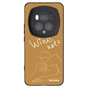 Picasee Μαύρη θήκη σιλικόνης για Honor Magic6 Pro - Wine not
