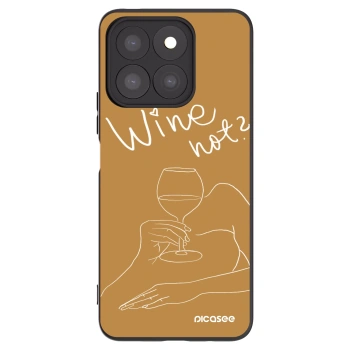 Picasee Μαύρη θήκη σιλικόνης για Honor X8b - Wine not
