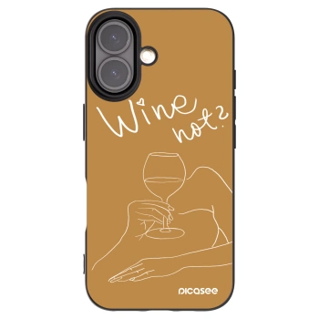 Picasee Μαύρη θήκη σιλικόνης για Apple iPhone 16 - Wine not