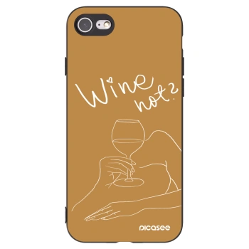 Picasee Μαύρη θήκη σιλικόνης για Apple iPhone 8 - Wine not
