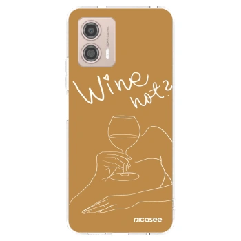 Picasee διαφανής θήκη σιλικόνης Motorola Moto G53 5G - Wine not