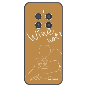 Picasee Μαύρη θήκη σιλικόνης για Realme 12 Pro 5G - Wine not