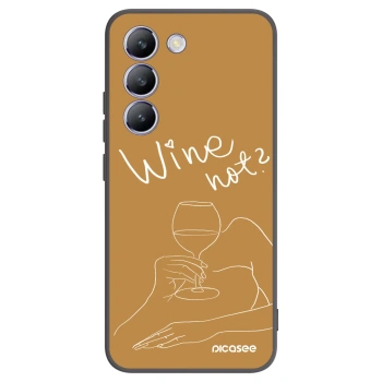 Picasee Μαύρη θήκη σιλικόνης για Vivo V40 SE 5G - Wine not