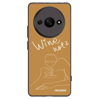 Picasee Μαύρη θήκη σιλικόνης για Xiaomi Redmi A3 - Wine not