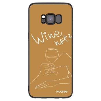 Picasee Μαύρη θήκη σιλικόνης για Samsung Galaxy S8 G950F - Wine not