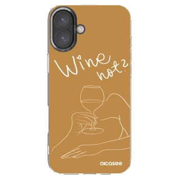Picasee διαφανής θήκη σιλικόνης Apple iPhone 16 Plus - Wine not