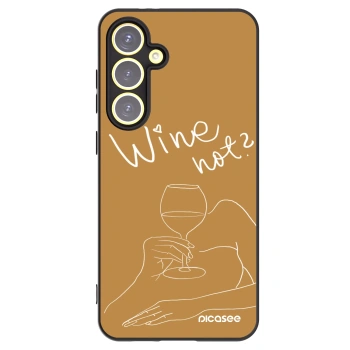 Picasee Μαύρη θήκη σιλικόνης για Samsung Galaxy S24 FE S721B - Wine not