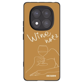 Picasee Μαύρη θήκη σιλικόνης για Xiaomi Redmi Note 14 Pro+ 5G - Wine not