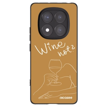 Picasee Μαύρη θήκη σιλικόνης για Xiaomi Redmi Note 14 Pro 5G - Wine not