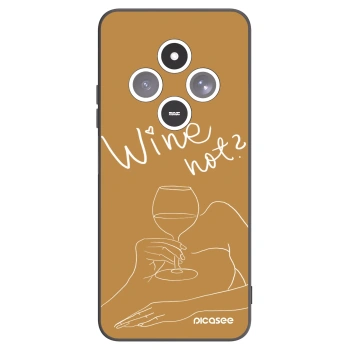Picasee Μαύρη θήκη σιλικόνης για Xiaomi Redmi 14C - Wine not