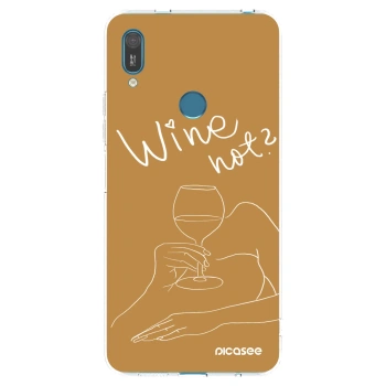 Picasee διαφανής θήκη σιλικόνης Huawei Y7 2019 - Wine not