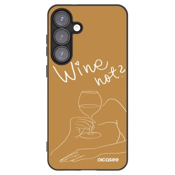 Picasee Μαύρη θήκη σιλικόνης για Samsung Galaxy S25+ 5G - Wine not