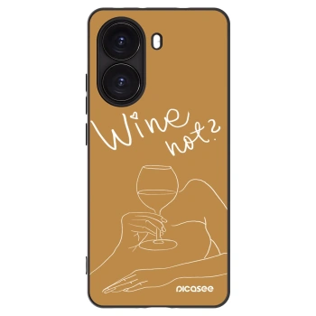 Picasee Μαύρη θήκη σιλικόνης για Xiaomi Poco X7 Pro 5G - Wine not