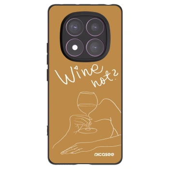 Picasee Μαύρη θήκη σιλικόνης για Xiaomi Redmi Note 14 Pro 4G - Wine not