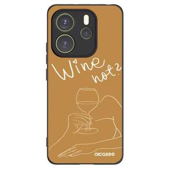 Picasee Μαύρη θήκη σιλικόνης για Xiaomi Redmi Note 14 4G - Wine not