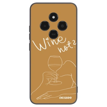 Picasee Μαύρη θήκη σιλικόνης για Xiaomi Poco C75 - Wine not