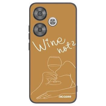 Picasee Μαύρη θήκη σιλικόνης για Xiaomi Poco F6 - Wine not