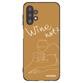 Picasee Μαύρη θήκη σιλικόνης για Samsung Galaxy A13 5G - Wine not
