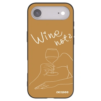 Picasee Μαύρη θήκη σιλικόνης για Apple iPhone Air - Wine not