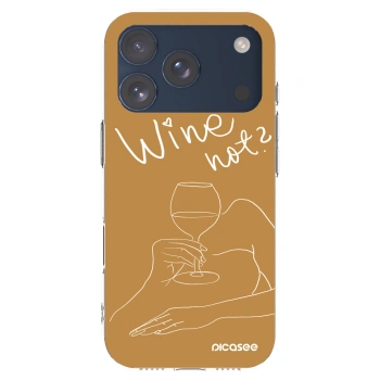 Picasee διαφανής θήκη σιλικόνης Apple iPhone 17 Pro - Wine not