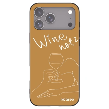 Picasee Μαύρη θήκη σιλικόνης για Apple iPhone 17 Pro Max - Wine not