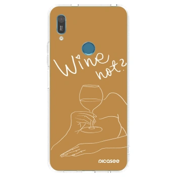 Picasee διαφανής θήκη σιλικόνης Huawei Y6 2019 - Wine not