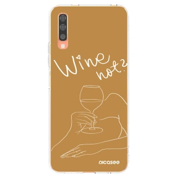 Picasee διαφανής θήκη σιλικόνης Samsung Galaxy A70 A705F - Wine not