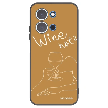 Picasee Μαύρη θήκη σιλικόνης για Xiaomi Redmi 15C 4G - Wine not