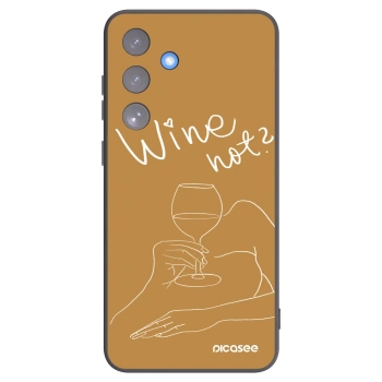 Picasee Μαύρη θήκη σιλικόνης για Samsung Galaxy S25 FE 5G - Wine not