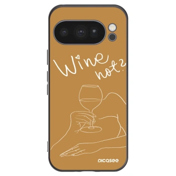 Picasee Μαύρη θήκη σιλικόνης για Google Pixel 10 Pro - Wine not