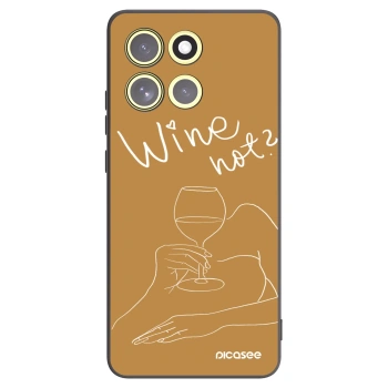 Picasee Μαύρη θήκη σιλικόνης για Motorola Moto G86 Power 5G - Wine not