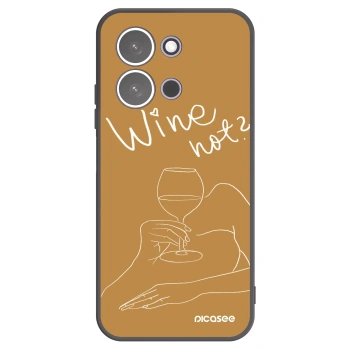 Picasee Μαύρη θήκη σιλικόνης για Xiaomi Redmi 15C 5G - Wine not