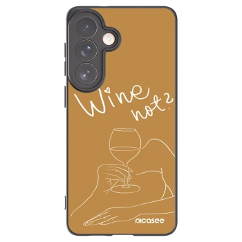 Picasee Μαύρη θήκη σιλικόνης για Samsung Galaxy S26+ - Wine not