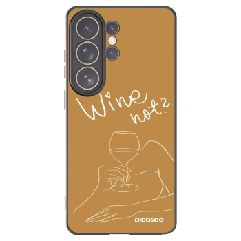 Picasee Μαύρη θήκη σιλικόνης για Samsung Galaxy S26 Ultra - Wine not