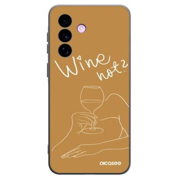 Picasee Μαύρη θήκη σιλικόνης για Samsung Galaxy A57 5G - Wine not
