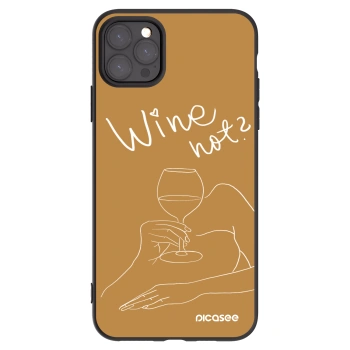Picasee Μαύρη θήκη σιλικόνης για Apple iPhone 11 Pro Max - Wine not