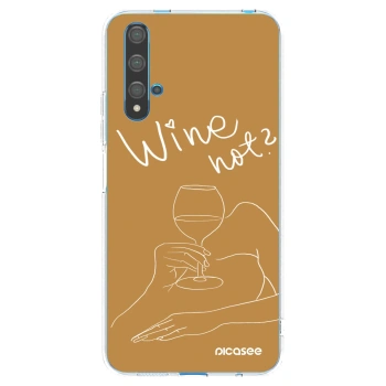 Picasee διαφανής θήκη σιλικόνης Huawei Nova 5T - Wine not