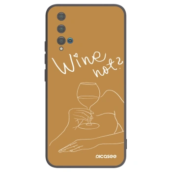 Picasee Μαύρη θήκη σιλικόνης για Huawei Nova 5T - Wine not
