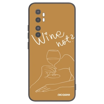 Picasee Μαύρη θήκη σιλικόνης για Xiaomi Mi Note 10 Lite - Wine not