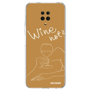 Picasee διαφανής θήκη σιλικόνης Xiaomi Redmi Note 9S - Wine not